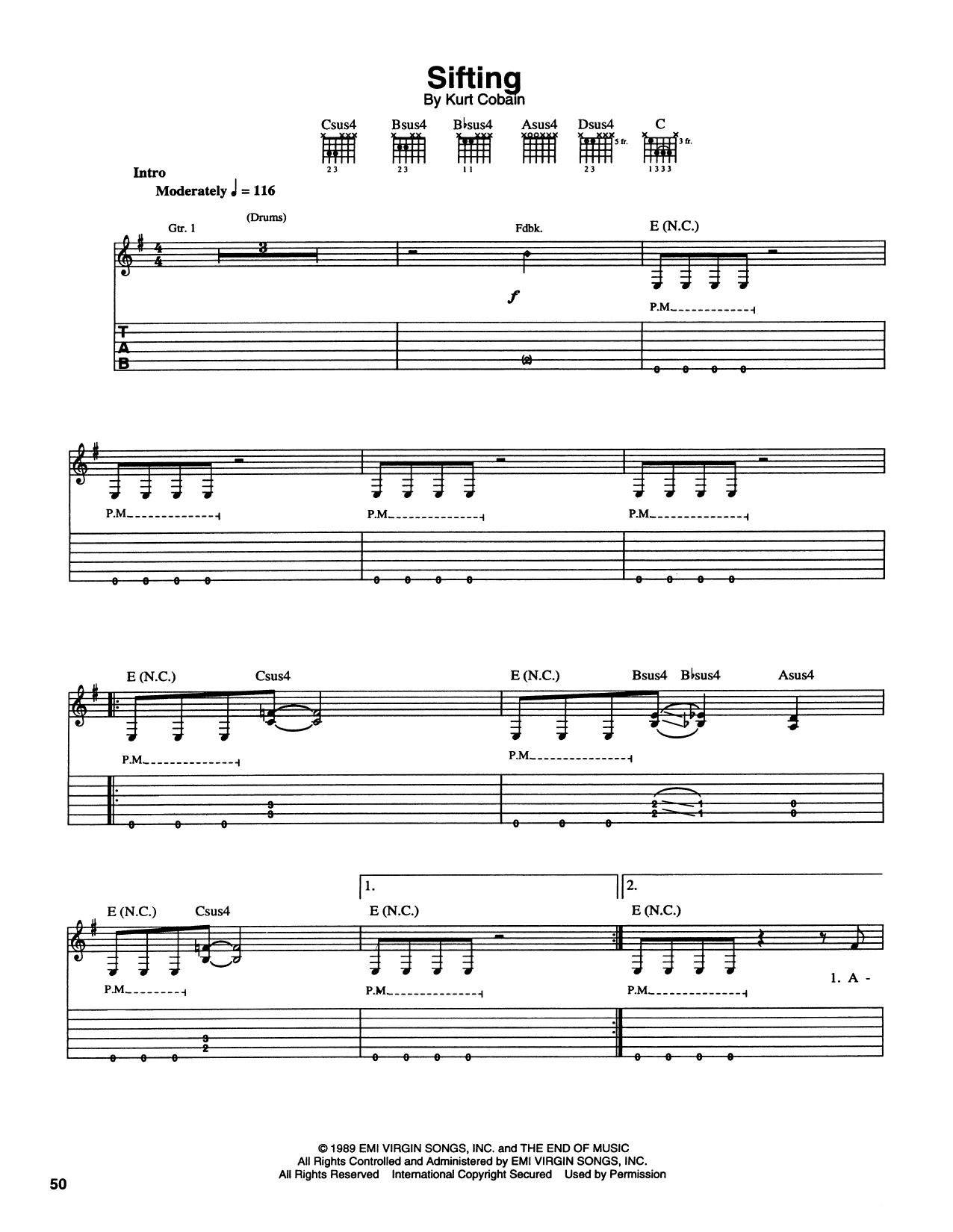 Download Nirvana Sifting Sheet Music and learn how to play Piano, Vocal & Guitar Chords (Right-Hand Melody) PDF digital score in minutes