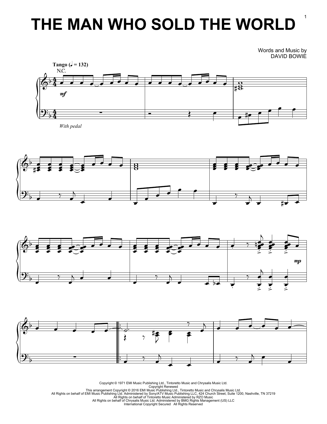 Download Nirvana The Man Who Sold The World Sheet Music and learn how to play Piano PDF digital score in minutes