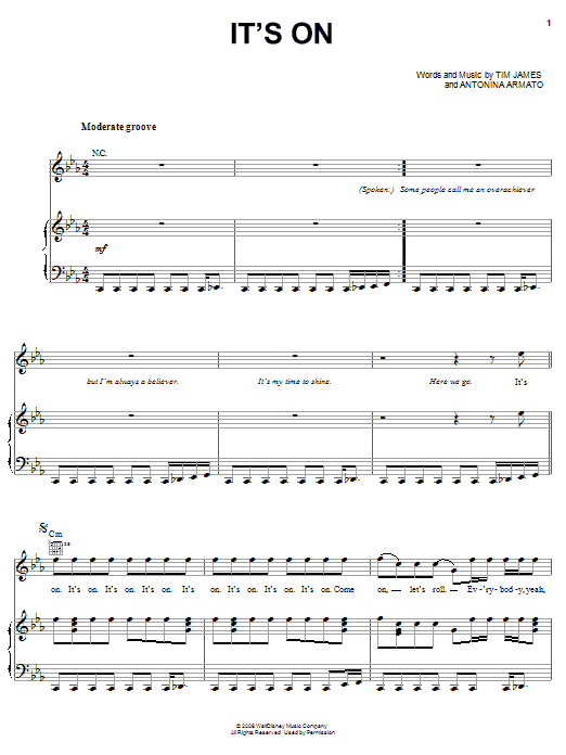 Download N.L.T. It's On Sheet Music and learn how to play Piano, Vocal & Guitar (Right-Hand Melody) PDF digital score in minutes