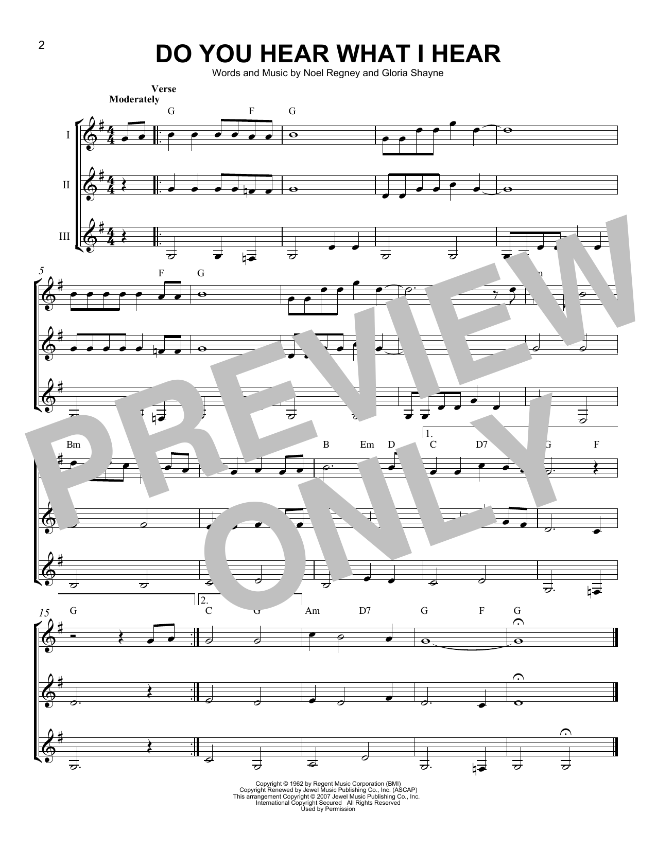 Download Gloria Shayne Do You Hear What I Hear Sheet Music and learn how to play GTRENS PDF digital score in minutes