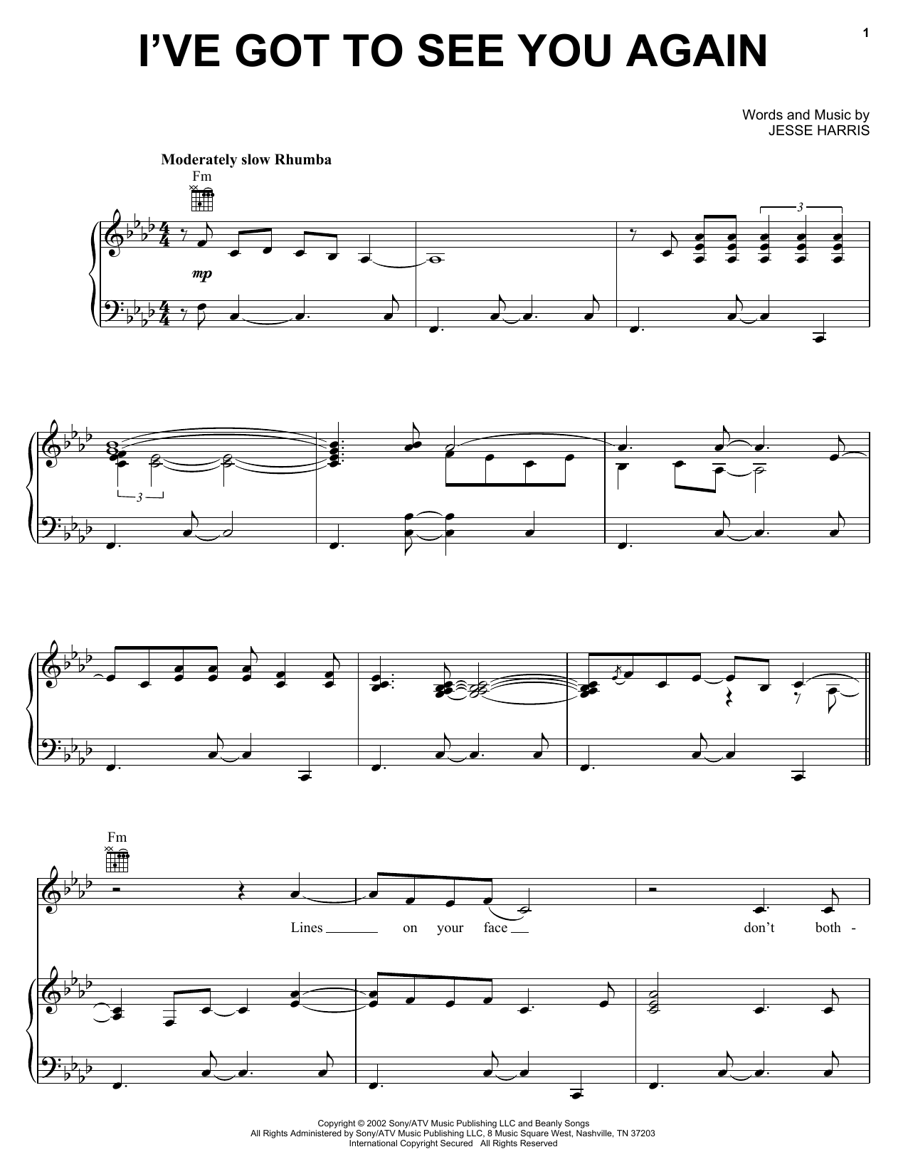 Download Norah Jones I've Got To See You Again Sheet Music and learn how to play Easy Piano PDF digital score in minutes