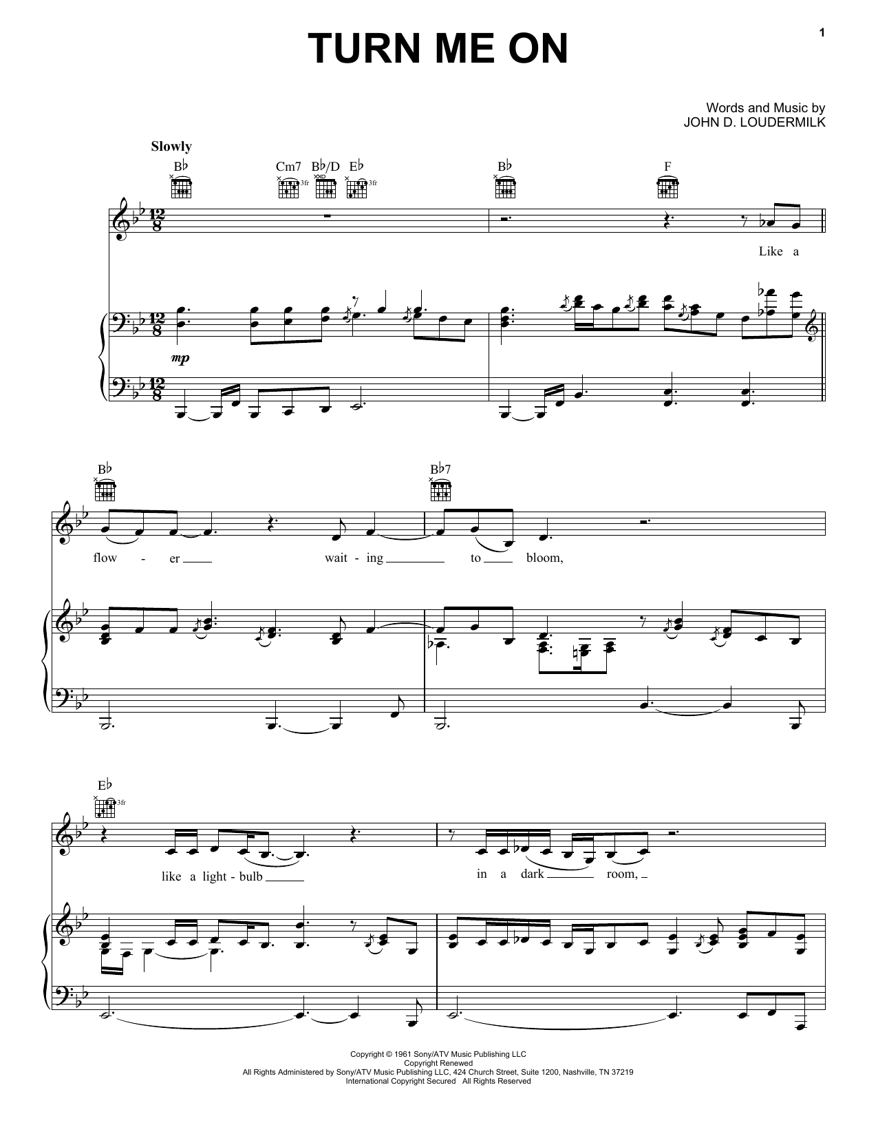 Download Norah Jones Turn Me On Sheet Music and learn how to play Easy Guitar Tab PDF digital score in minutes