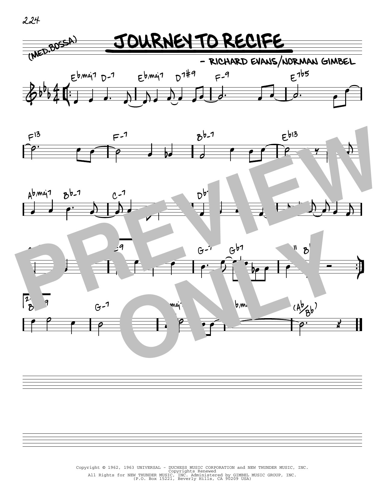 Download Norman Gimbel Journey To Recife [Reharmonized version] (arr. Jack Grassel) Sheet Music and learn how to play Real Book – Melody & Chords PDF digital score in minutes