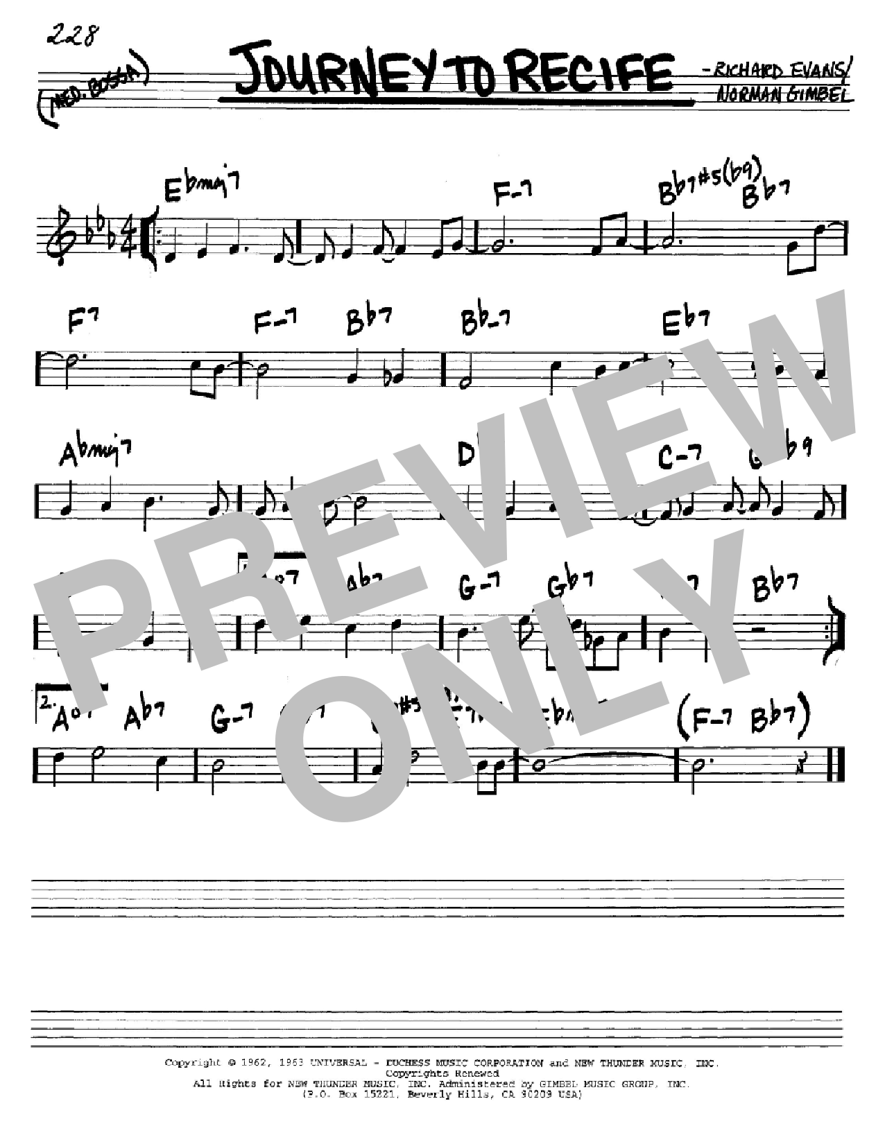 Download Norman Gimbel Journey To Recife Sheet Music and learn how to play Real Book - Melody & Chords - C Instruments PDF digital score in minutes