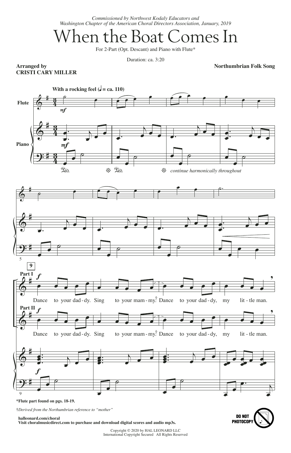 Download Northumbrian Folk Song When The Boat Comes In (arr. Cristi Cary Miller) Sheet Music and learn how to play 2-Part Choir PDF digital score in minutes