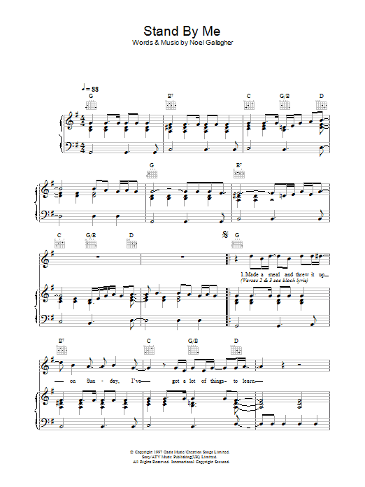 Download Oasis Stand By Me Sheet Music and learn how to play Violin PDF digital score in minutes