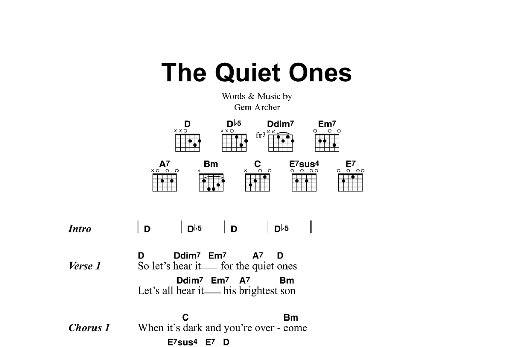 Download Oasis The Quiet Ones Sheet Music and learn how to play Lyrics & Chords PDF digital score in minutes