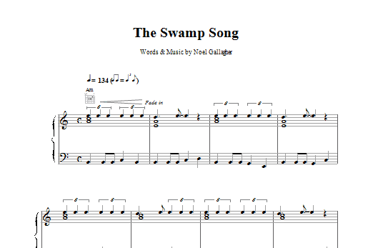 Download Oasis The Swamp Song Sheet Music and learn how to play Piano, Vocal & Guitar (Right-Hand Melody) PDF digital score in minutes