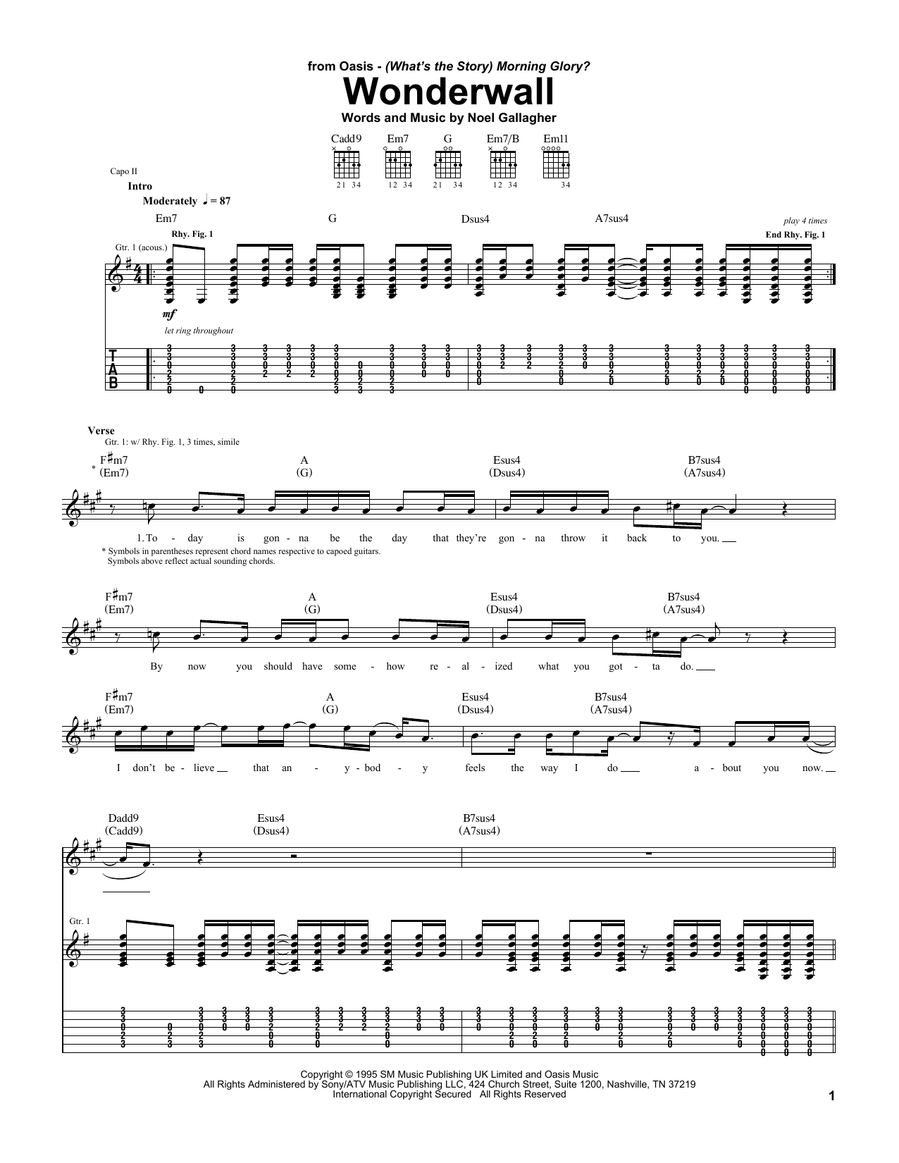 Download Oasis Wonderwall Sheet Music and learn how to play Drums PDF digital score in minutes