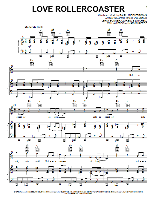 Download Ohio Players Love Rollercoaster Sheet Music and learn how to play Drum Chart PDF digital score in minutes