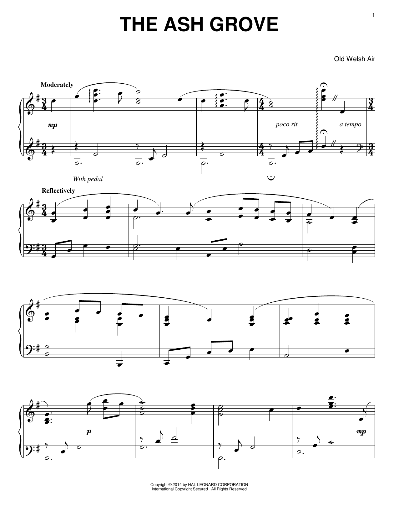 Download Traditional The Ash Grove Sheet Music and learn how to play Melody Line, Lyrics & Chords PDF digital score in minutes