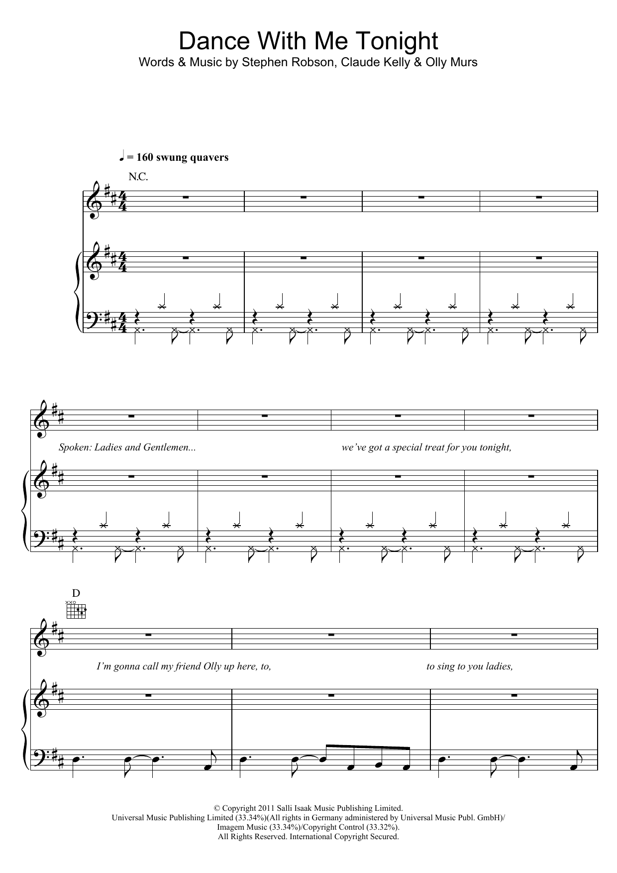 Download Olly Murs Dance With Me Tonight Sheet Music and learn how to play Beginner Piano PDF digital score in minutes