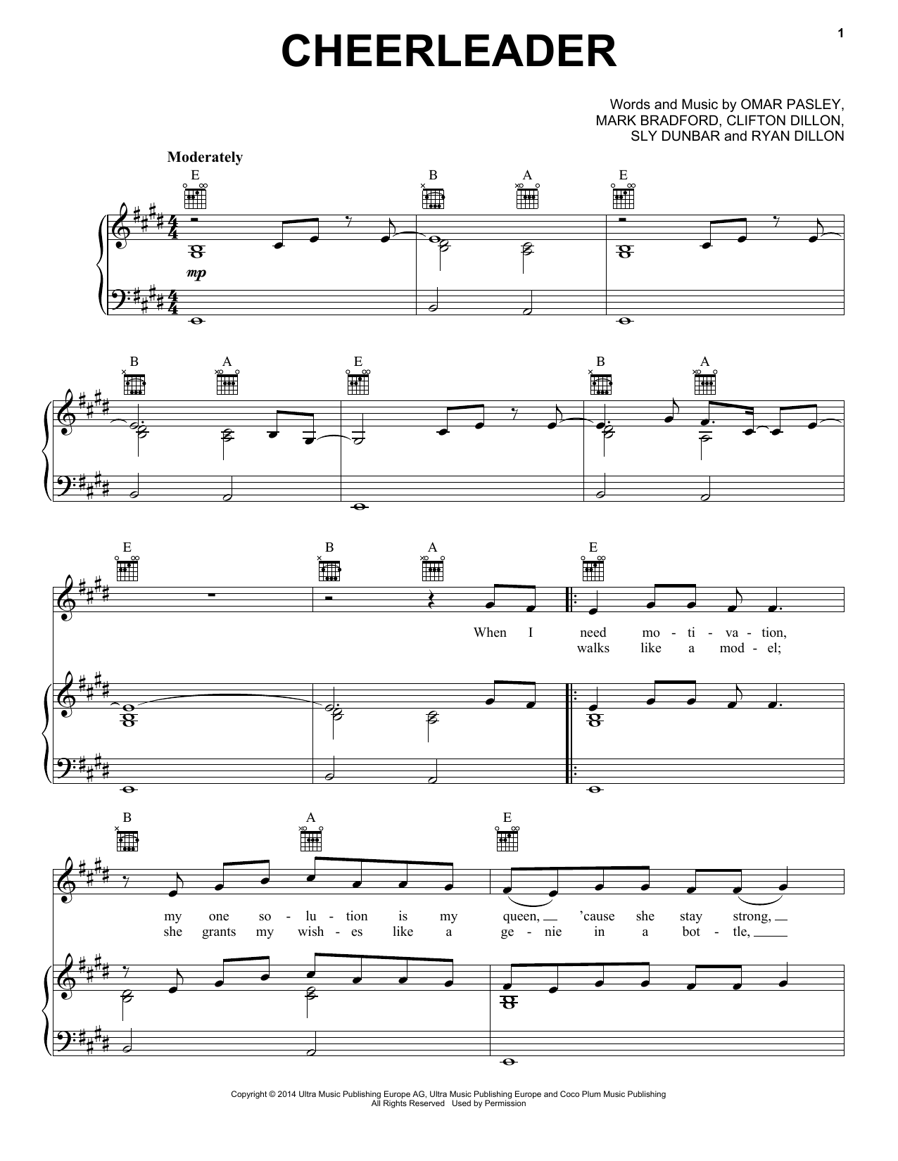 Download OMI Cheerleader Sheet Music and learn how to play Ukulele PDF digital score in minutes