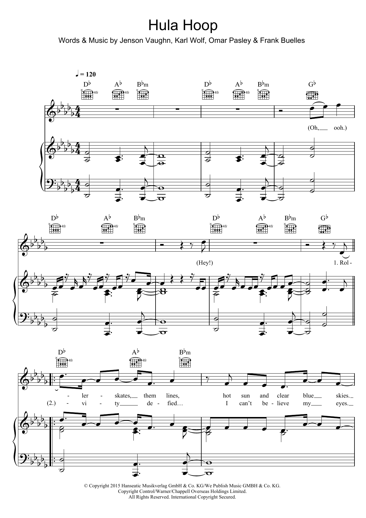 Download OMI Hula Hoop Sheet Music and learn how to play Piano, Vocal & Guitar (Right-Hand Melody) PDF digital score in minutes