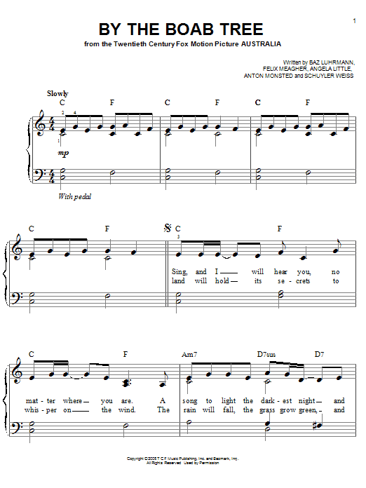 Download Ophelia Of The Spirits By The Boab Tree Sheet Music and learn how to play Easy Piano PDF digital score in minutes