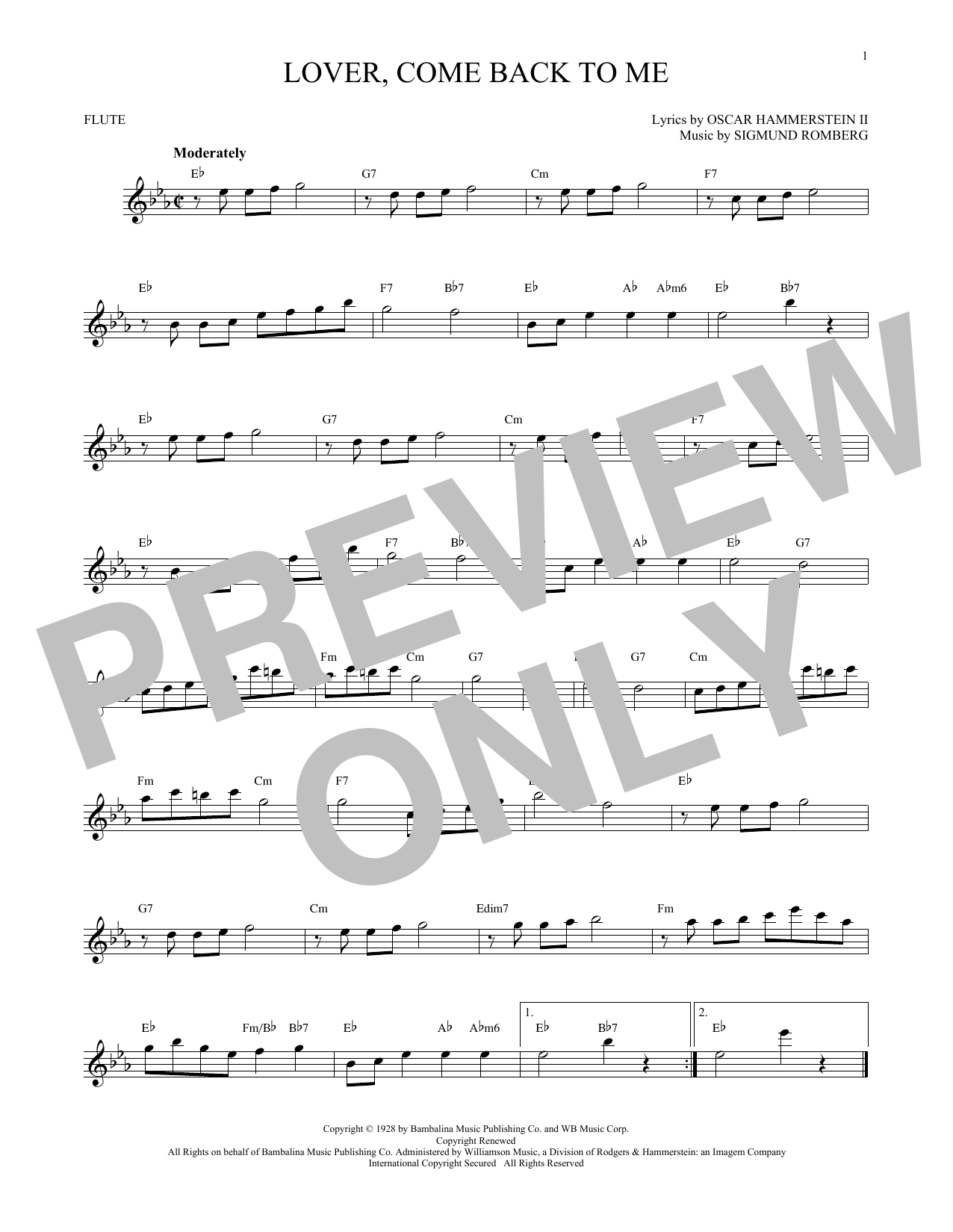 Download Oscar Hammerstein II Lover, Come Back To Me Sheet Music and learn how to play Cello PDF digital score in minutes