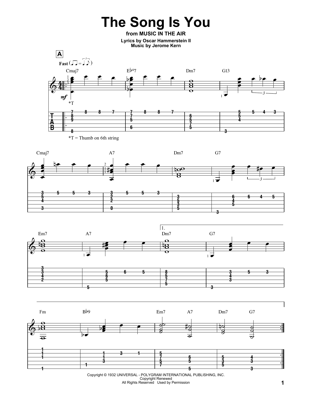 Download Oscar Hammerstein II The Song Is You Sheet Music and learn how to play Super Easy Piano PDF digital score in minutes