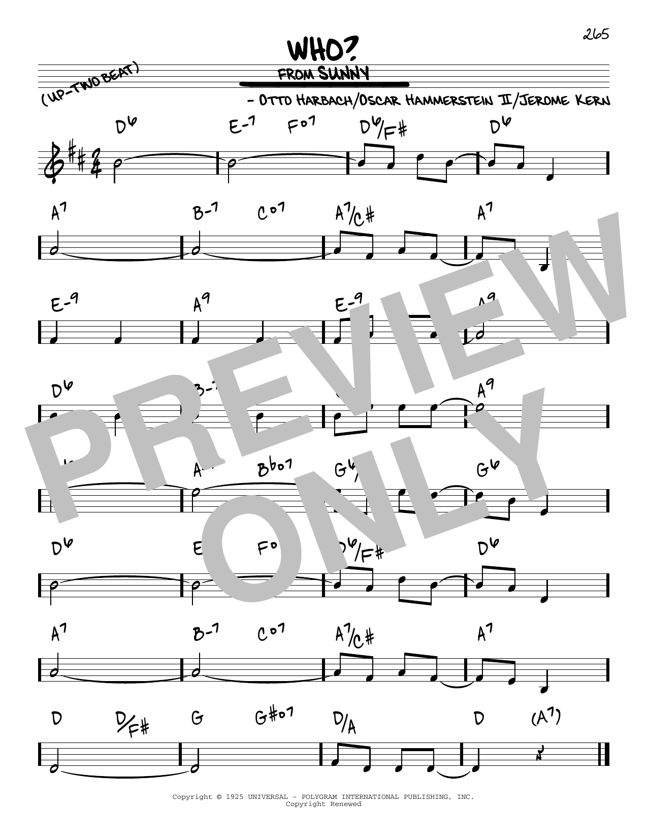 Download Oscar Hammerstein II Who? Sheet Music and learn how to play Easy Piano PDF digital score in minutes