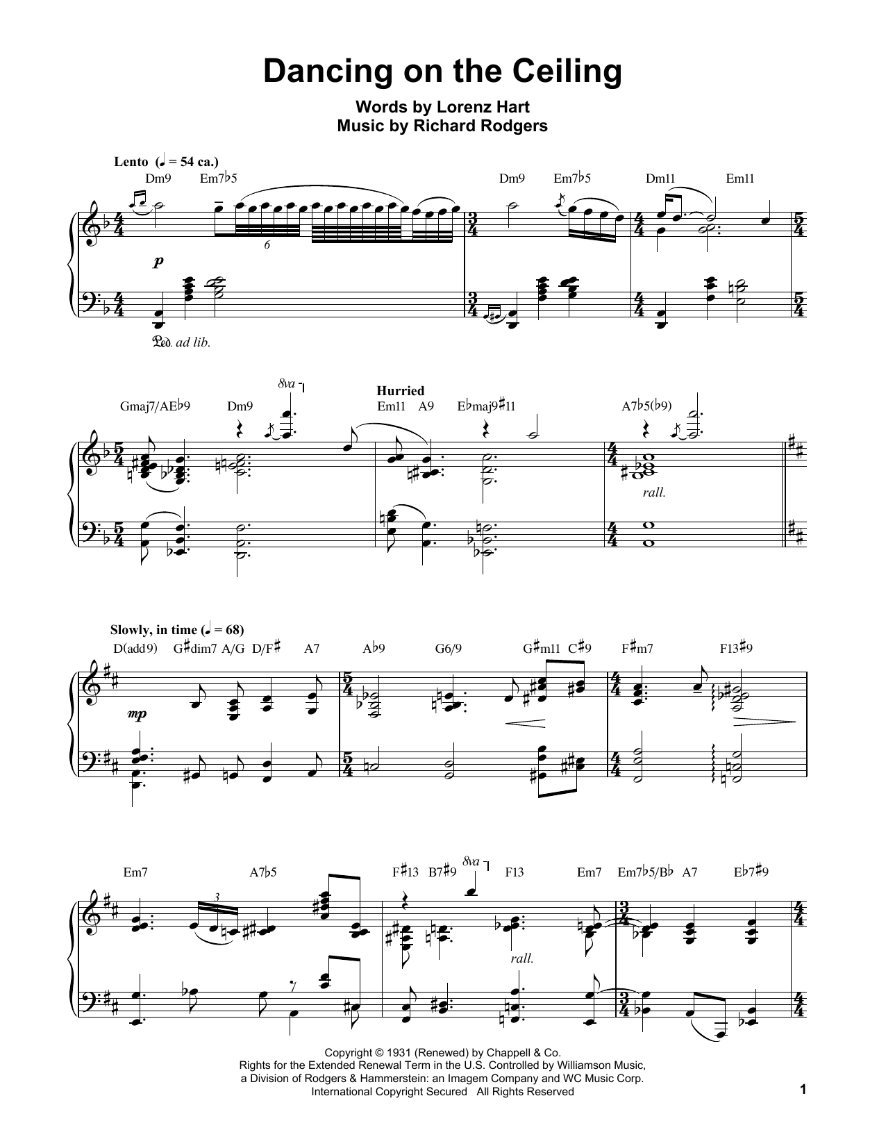 Download Oscar Peterson Dancing On The Ceiling Sheet Music and learn how to play Piano Transcription PDF digital score in minutes