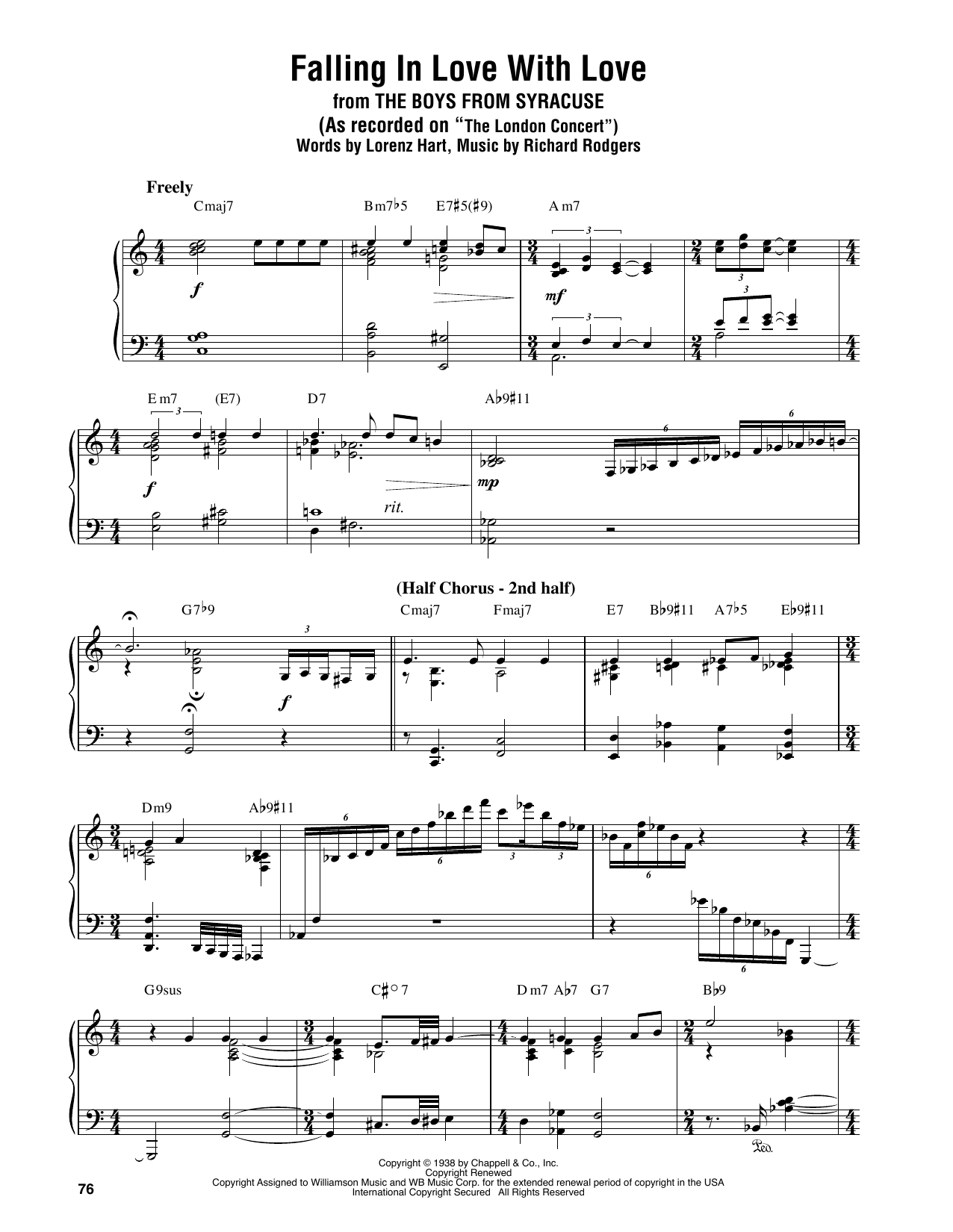 Download Oscar Peterson Falling In Love With Love Sheet Music and learn how to play Piano Transcription PDF digital score in minutes