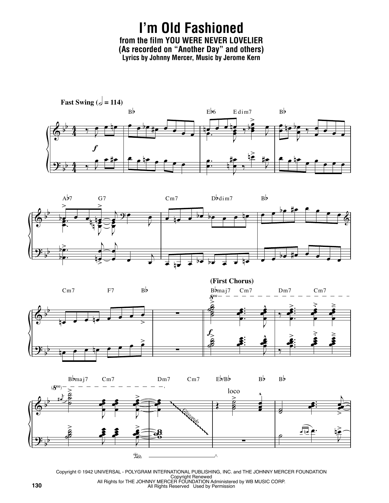 Download Oscar Peterson I'm Old Fashioned Sheet Music and learn how to play Piano Transcription PDF digital score in minutes