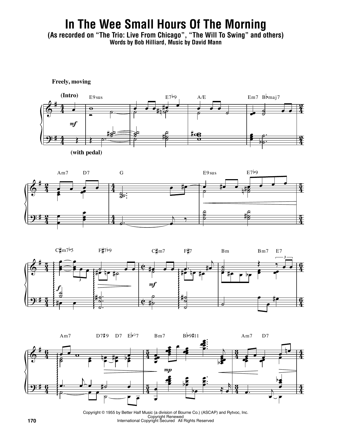 Download Oscar Peterson In The Wee Small Hours Of The Morning Sheet Music and learn how to play Piano Transcription PDF digital score in minutes