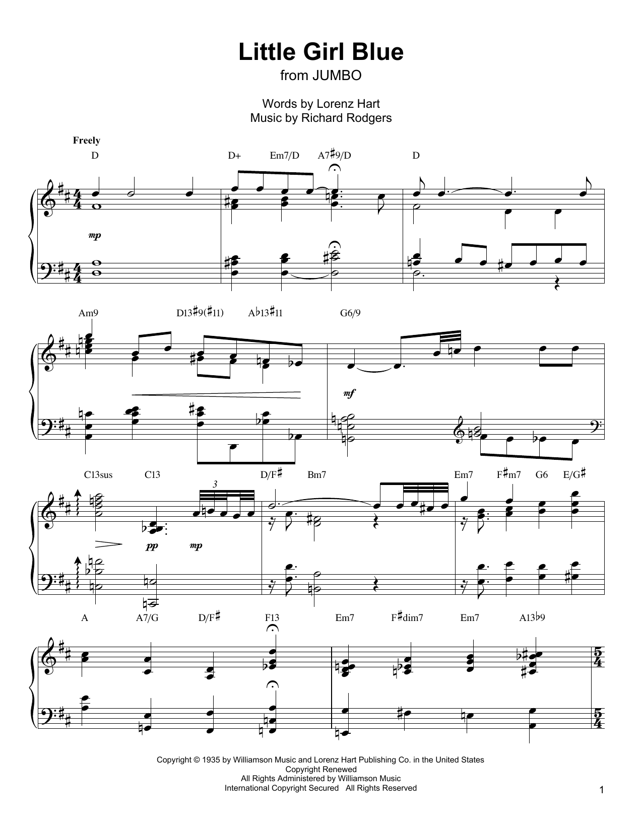 Download Oscar Peterson Little Girl Blue Sheet Music and learn how to play Piano Transcription PDF digital score in minutes