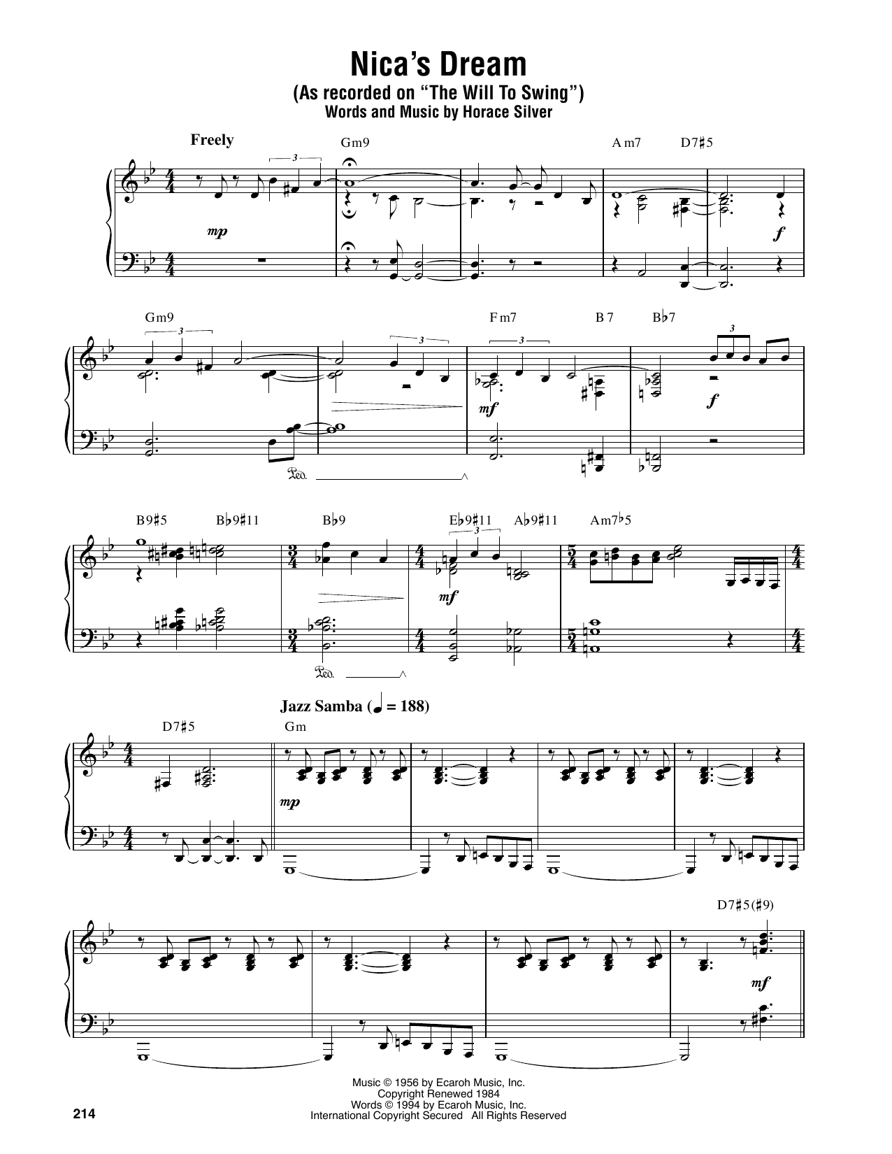 Download Oscar Peterson Nica's Dream Sheet Music and learn how to play Piano Transcription PDF digital score in minutes