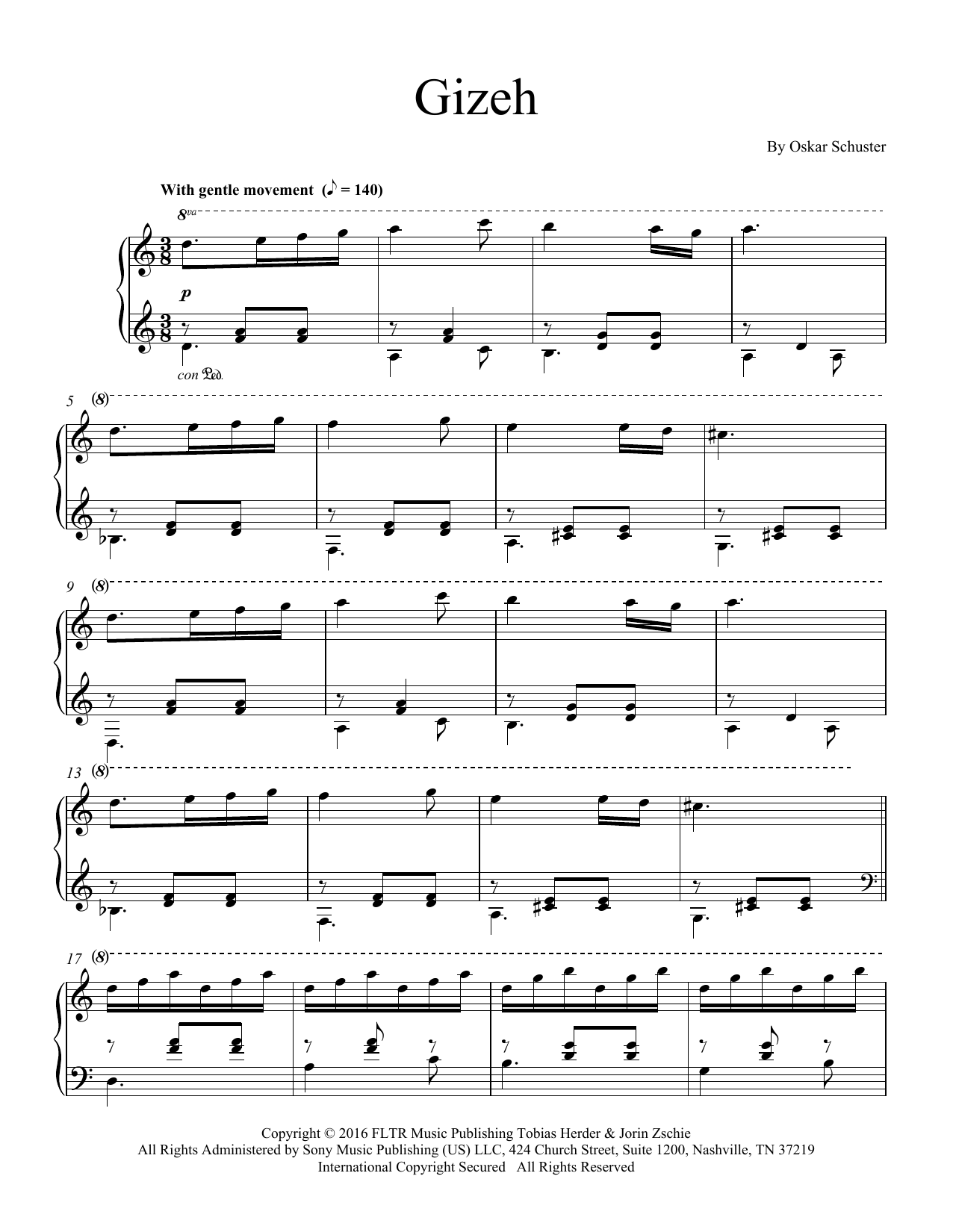 Download Oskar Schuster Gizeh Sheet Music and learn how to play Piano Solo PDF digital score in minutes