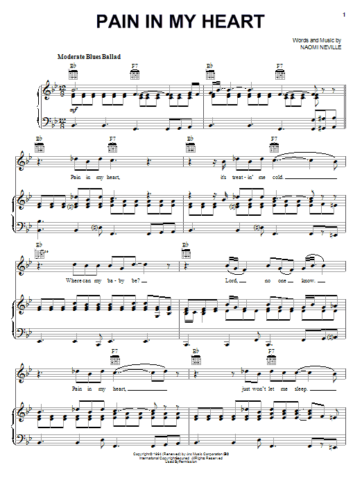 Download Otis Redding Pain In My Heart Sheet Music and learn how to play Piano, Vocal & Guitar (Right-Hand Melody) PDF digital score in minutes