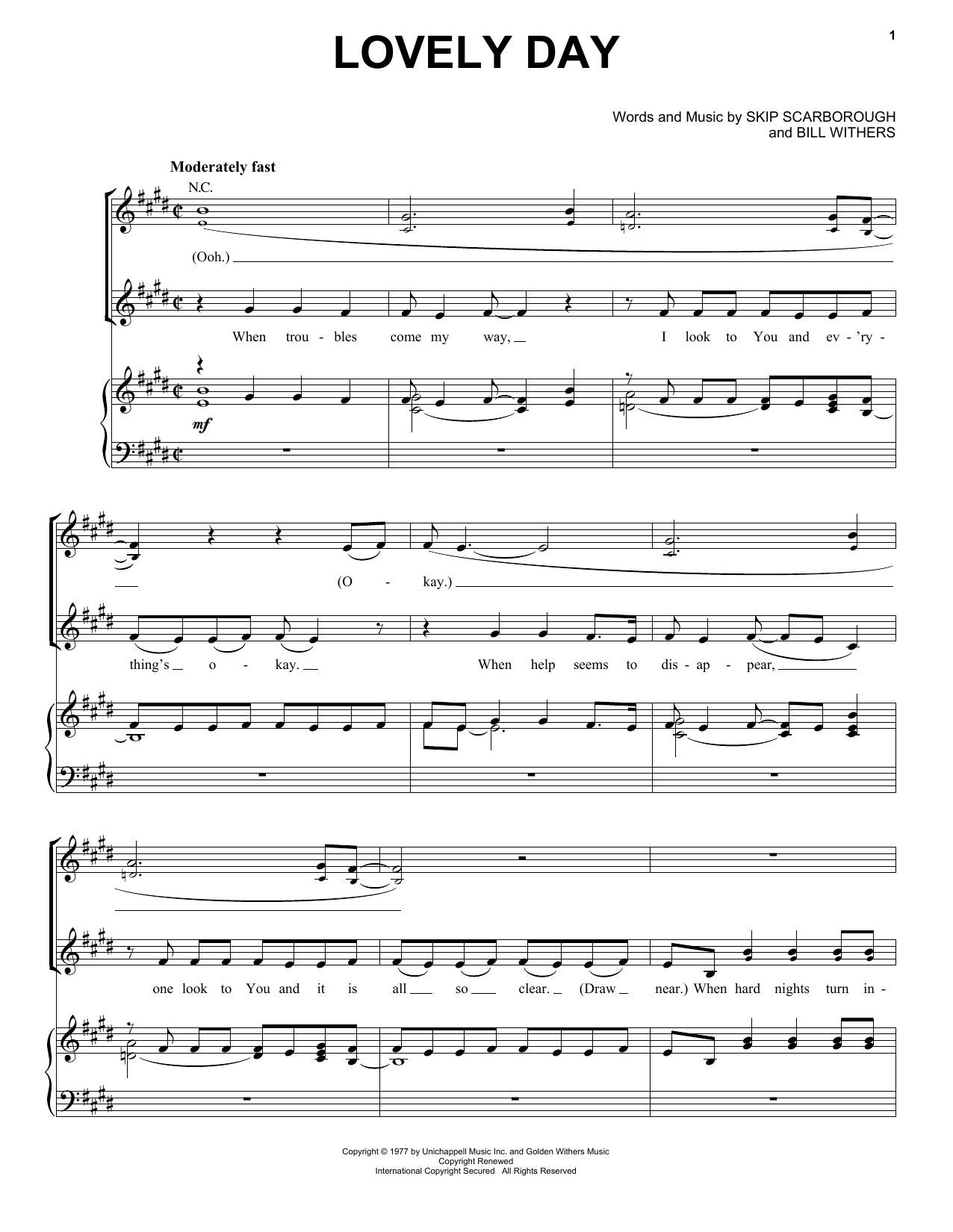 Download Out of Eden Lovely Day Sheet Music and learn how to play Piano, Vocal & Guitar (Right-Hand Melody) PDF digital score in minutes