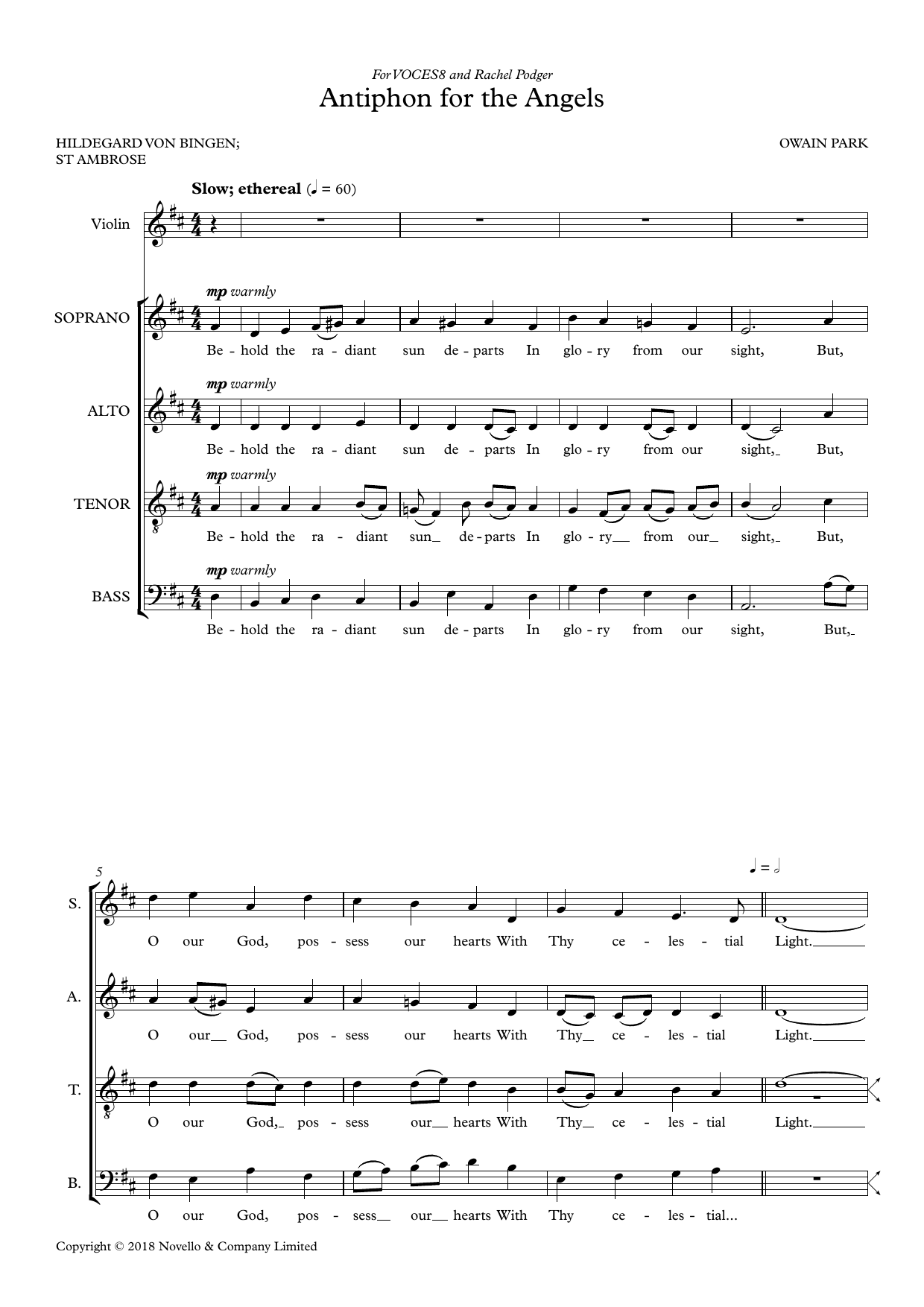 Download Owain Park Antiphon For The Angels (Vocal score) Sheet Music and learn how to play SSAATTBB Choir PDF digital score in minutes