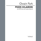Download or print Owain Park Phos Hilaron Sheet Music Printable PDF -page score for Concert / arranged SATB Choir SKU: 1790407.