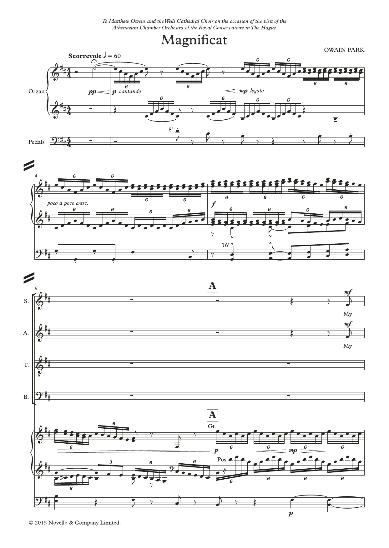 Download Owain Park The Wells Service Sheet Music and learn how to play Choir PDF digital score in minutes