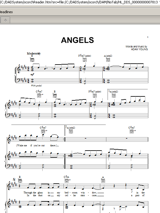 Download Owl City Angels Sheet Music and learn how to play Piano, Vocal & Guitar (Right-Hand Melody) PDF digital score in minutes