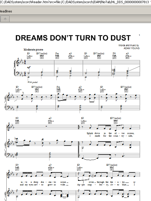 Download Owl City Dreams Don't Turn To Dust Sheet Music and learn how to play Piano, Vocal & Guitar (Right-Hand Melody) PDF digital score in minutes