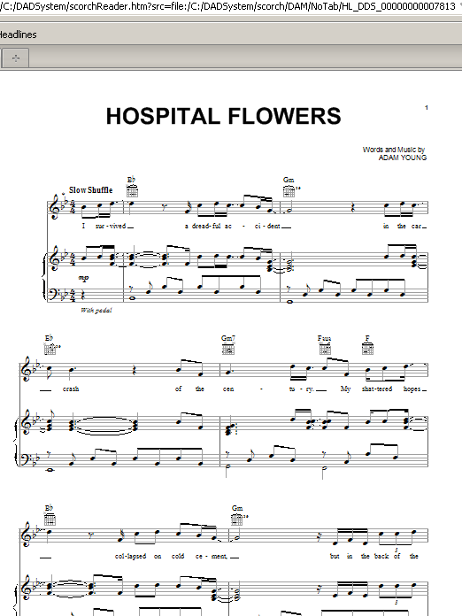 Download Owl City Hospital Flowers Sheet Music and learn how to play Piano, Vocal & Guitar (Right-Hand Melody) PDF digital score in minutes