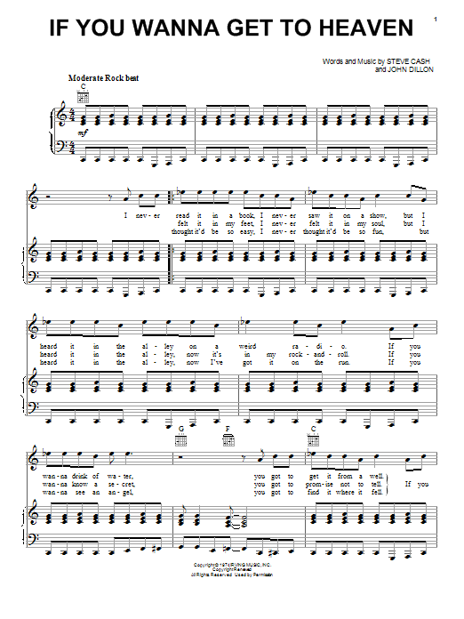 Download Ozark Mountain Daredevils If You Wanna Get To Heaven Sheet Music and learn how to play Easy Guitar Tab PDF digital score in minutes