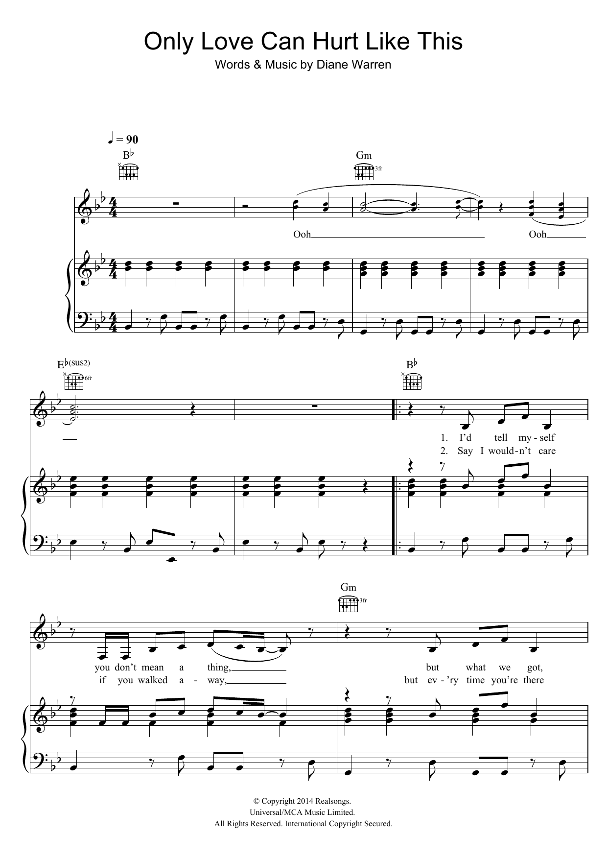 Download Paloma Faith Only Love Can Hurt Like This Sheet Music and learn how to play Beginner Piano PDF digital score in minutes