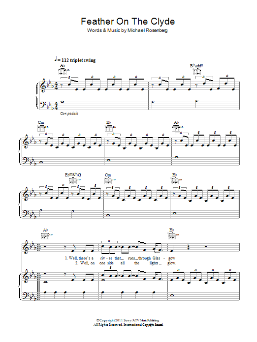 Download Passenger Feather On The Clyde Sheet Music and learn how to play Piano, Vocal & Guitar (Right-Hand Melody) PDF digital score in minutes