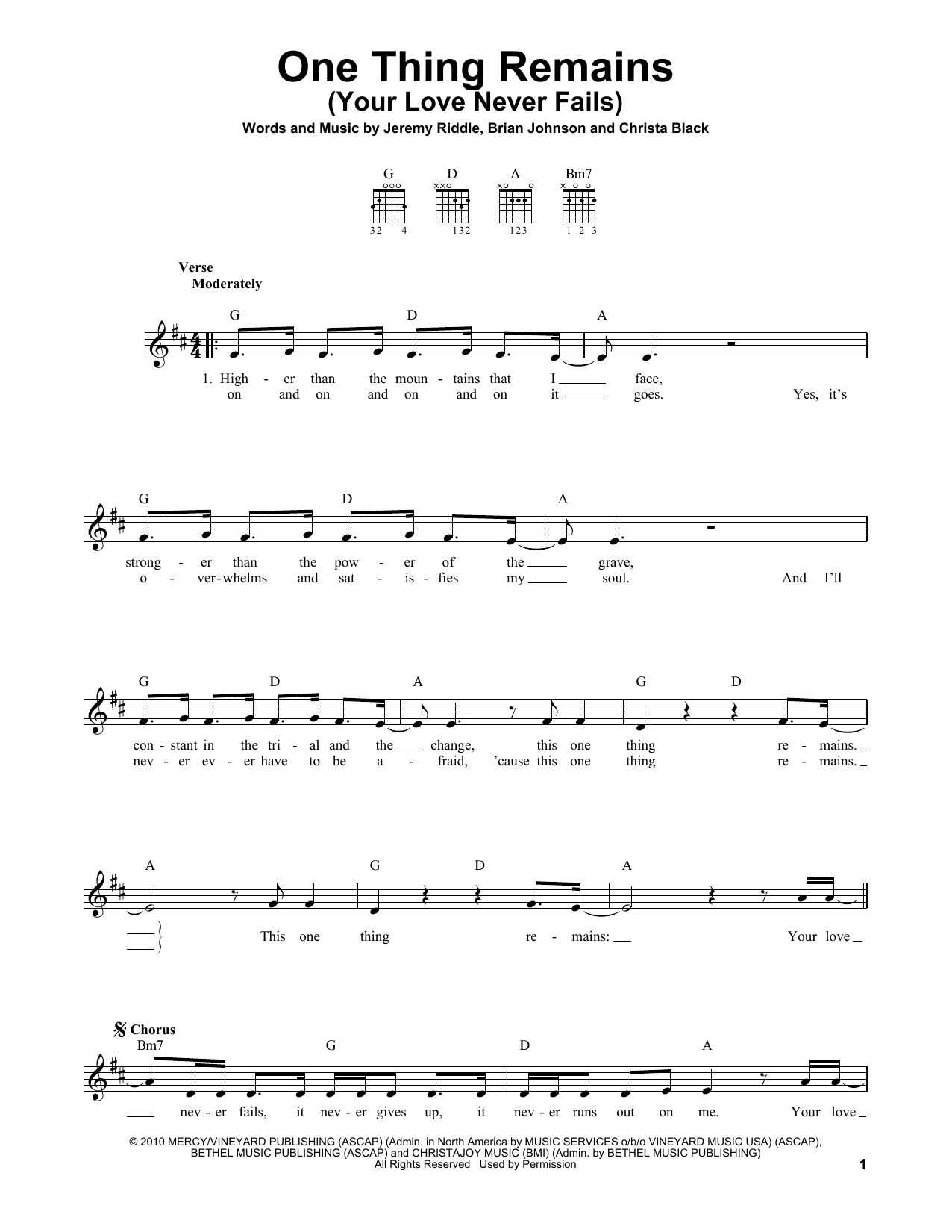 Download Passion & Kristian Stanfill One Thing Remains (Your Love Never Fails) Sheet Music and learn how to play Violin Solo PDF digital score in minutes