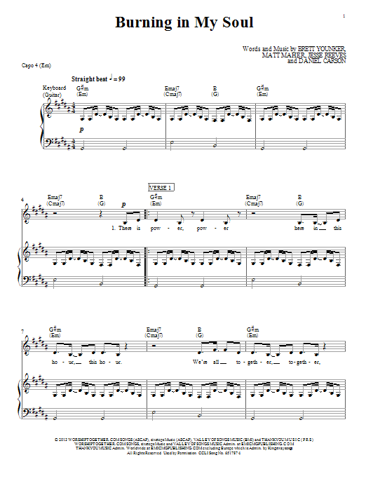 Download Passion Burning In My Soul Sheet Music and learn how to play Piano, Vocal & Guitar (Right-Hand Melody) PDF digital score in minutes