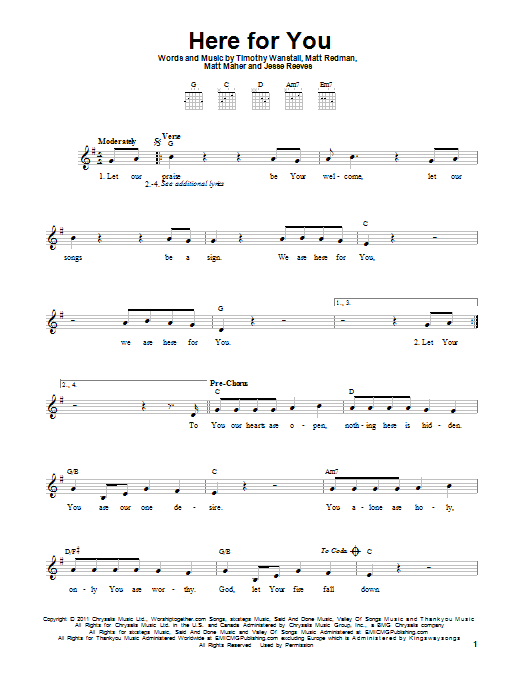Download Passion Here For You Sheet Music and learn how to play Easy Guitar PDF digital score in minutes