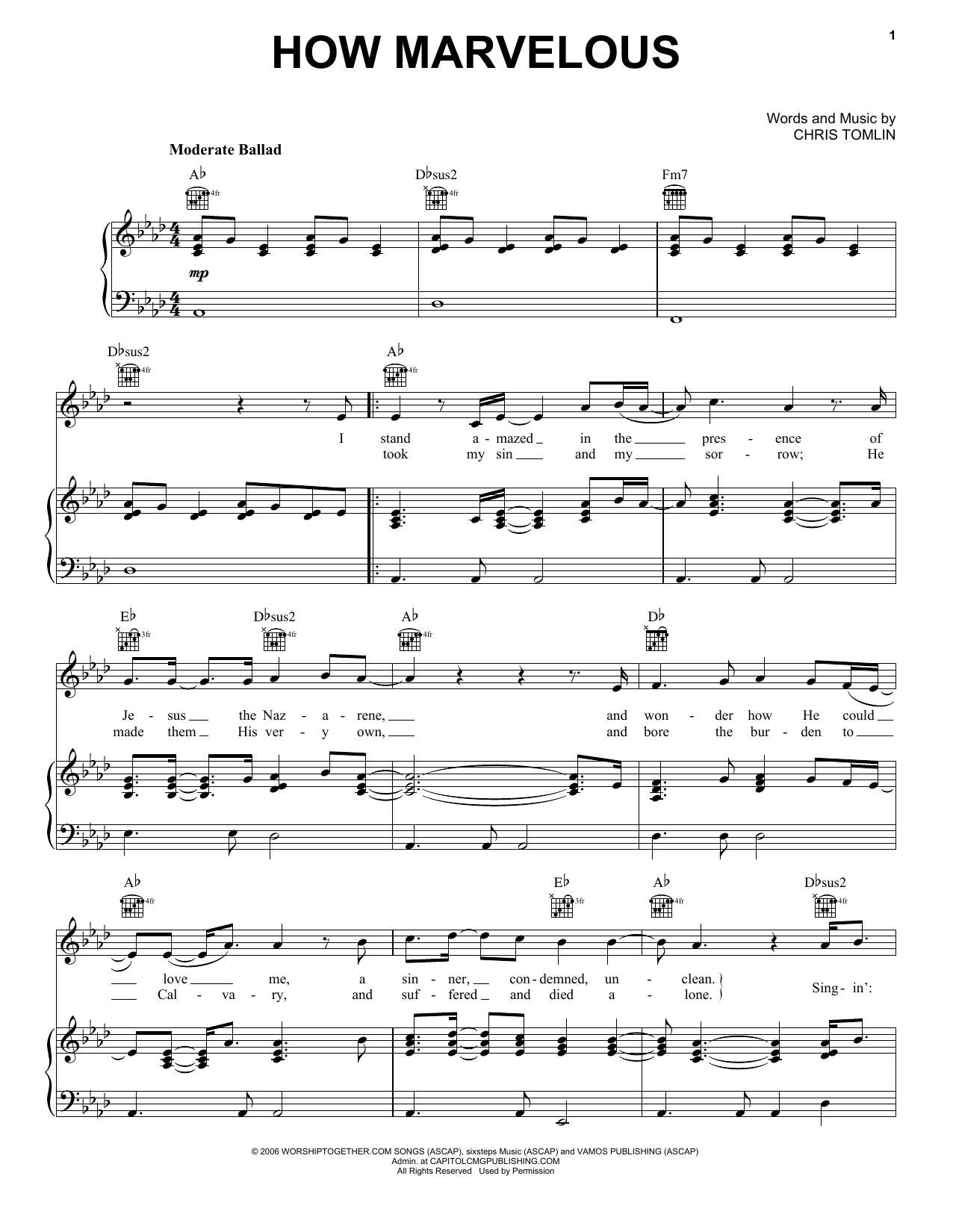 Download Passion How Marvelous Sheet Music and learn how to play Piano, Vocal & Guitar (Right-Hand Melody) PDF digital score in minutes