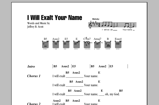 Download Passion I Will Exalt Your Name Sheet Music and learn how to play Piano, Vocal & Guitar (Right-Hand Melody) PDF digital score in minutes