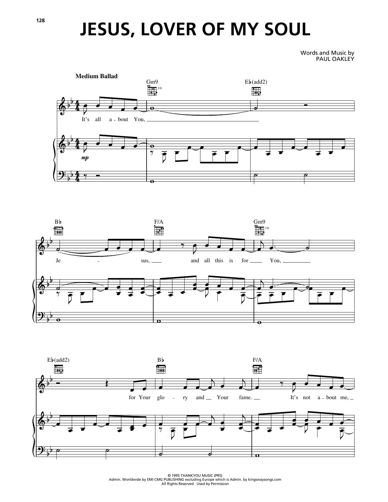 Download Passion Jesus, Lover Of My Soul (It's All About You) Sheet Music and learn how to play Piano, Vocal & Guitar Chords (Right-Hand Melody) PDF digital score in minutes