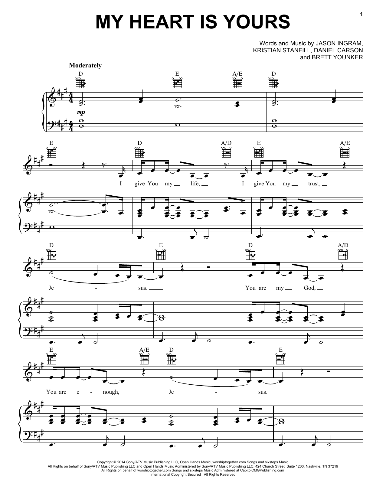 Download Passion My Heart Is Yours Sheet Music and learn how to play Piano, Vocal & Guitar (Right-Hand Melody) PDF digital score in minutes