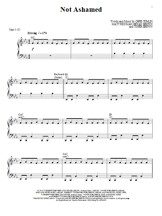 Download Passion Not Ashamed Sheet Music and learn how to play Piano, Vocal & Guitar (Right-Hand Melody) PDF digital score in minutes