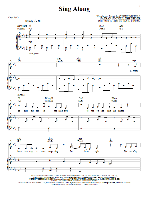 Download Passion Sing Along Sheet Music and learn how to play Piano, Vocal & Guitar (Right-Hand Melody) PDF digital score in minutes