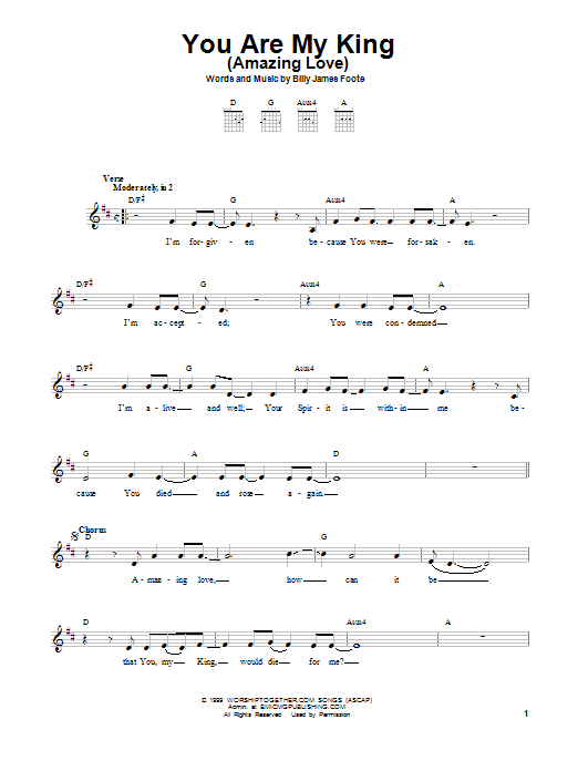 Download Passion You Are My King (Amazing Love) Sheet Music and learn how to play Very Easy Piano PDF digital score in minutes